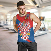 Personalized Coat of Arms of Moravia Men Tank Top Gold-crowned White Red Checkered Eagle LT17 - Wonder Print Shop