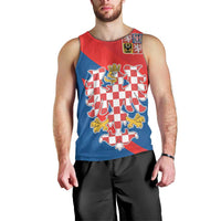 Personalized Coat of Arms of Moravia Men Tank Top Gold-crowned White Red Checkered Eagle LT17 - Wonder Print Shop