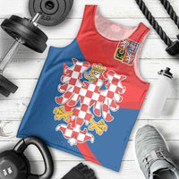 Personalized Coat of Arms of Moravia Men Tank Top Gold-crowned White Red Checkered Eagle LT17 - Wonder Print Shop