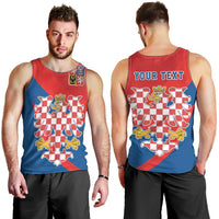 Personalized Coat of Arms of Moravia Men Tank Top Gold-crowned White Red Checkered Eagle LT17 - Wonder Print Shop