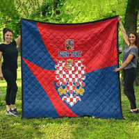 Personalized Coat of Arms of Moravia Quilt Gold-crowned White Red Checkered Eagle LT17 - Wonder Print Shop