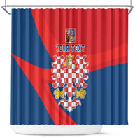 Personalized Coat of Arms of Moravia Shower Curtain Gold-crowned White Red Checkered Eagle LT17 - Wonder Print Shop