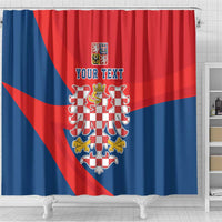 Personalized Coat of Arms of Moravia Shower Curtain Gold-crowned White Red Checkered Eagle LT17 - Wonder Print Shop