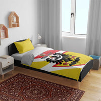 Personalized Coat of Arms of Silesia Bedding Set Black Eagle with Silver Crescent