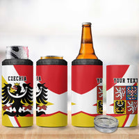 Personalized Coat of arms of Silesia 4 in 1 Can Cooler Tumbler Black Eagle with Silver Crescent