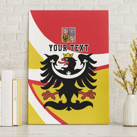 Personalized Coat of Arms of Silesia Canvas Wall Art Black Eagle with Silver Crescent