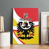 Personalized Coat of Arms of Silesia Canvas Wall Art Black Eagle with Silver Crescent