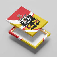 Personalized Coat of Arms of Silesia Canvas Wall Art Black Eagle with Silver Crescent