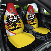 Personalized Coat of Arms of Silesia Car Seat Cover Black Eagle with Silver Crescent