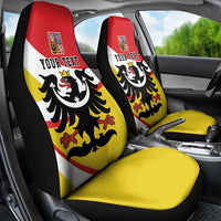 Personalized Coat of Arms of Silesia Car Seat Cover Black Eagle with Silver Crescent