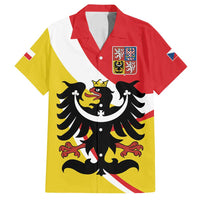 Personalized Coat of Arms of Silesia Family Matching Off Shoulder Maxi Dress and Hawaiian Shirt Black Eagle with Silver Crescent
