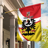 Personalized Coat of Arms of Silesia Garden Flag Black Eagle with Silver Crescent