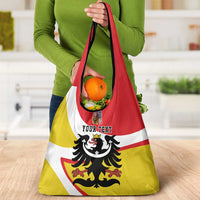Personalized Coat of Arms of Silesia Grocery Bag Black Eagle with Silver Crescent
