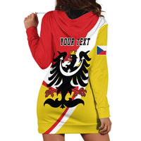 Personalized Coat of Arms of Silesia Hoodie Dress Black Eagle with Silver Crescent