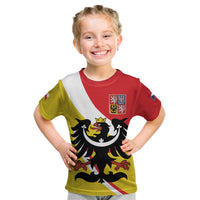 Personalized Coat of Arms of Silesia Kid T Shirt Black Eagle with Silver Crescent