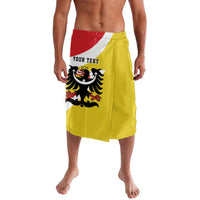 Personalized Coat of Arms of Silesia Lavalava Black Eagle with Silver Crescent