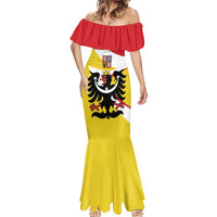 Personalized Coat of Arms of Silesia Mermaid Dress Black Eagle with Silver Crescent LT17 - Wonder Print Shop