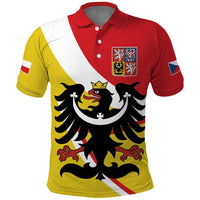 Personalized Coat of Arms of Silesia Polo Shirt Black Eagle with Silver Crescent LT17 - Wonder Print Shop