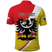 Personalized Coat of Arms of Silesia Polo Shirt Black Eagle with Silver Crescent LT17 - Wonder Print Shop