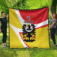 Personalized Coat of Arms of Silesia Quilt Black Eagle with Silver Crescent LT17 - Wonder Print Shop