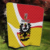Personalized Coat of Arms of Silesia Quilt Black Eagle with Silver Crescent LT17 - Wonder Print Shop