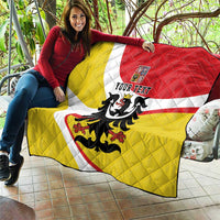 Personalized Coat of Arms of Silesia Quilt Black Eagle with Silver Crescent LT17 - Wonder Print Shop