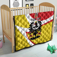 Personalized Coat of Arms of Silesia Quilt Black Eagle with Silver Crescent LT17 - Wonder Print Shop
