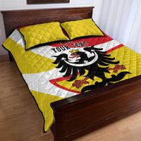 Personalized Coat of Arms of Silesia Quilt Bed Set Black Eagle with Silver Crescent LT17 - Wonder Print Shop