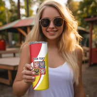 Personalized Coat of arms of Silesia Skinny Tumbler Black Eagle with Silver Crescent LT17 - Wonder Print Shop