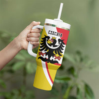 Personalized Coat of arms of Silesia Tumbler With Handle Black Eagle with Silver Crescent LT17 - Wonder Print Shop