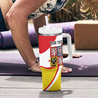 Personalized Coat of arms of Silesia Tumbler With Handle Black Eagle with Silver Crescent LT17 - Wonder Print Shop