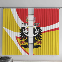 Personalized Coat of Arms of Silesia Window Curtain Black Eagle with Silver Crescent LT17 - Wonder Print Shop