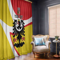 Personalized Coat of Arms of Silesia Window Curtain Black Eagle with Silver Crescent LT17 - Wonder Print Shop