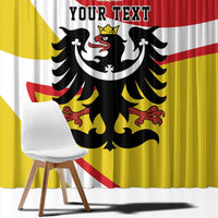 Personalized Coat of Arms of Silesia Window Curtain Black Eagle with Silver Crescent LT17 - Wonder Print Shop