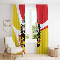 Personalized Coat of Arms of Silesia Window Curtain Black Eagle with Silver Crescent LT17 - Wonder Print Shop