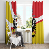 Personalized Coat of Arms of Silesia Window Curtain Black Eagle with Silver Crescent LT17 - Wonder Print Shop