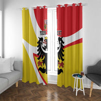 Personalized Coat of Arms of Silesia Window Curtain Black Eagle with Silver Crescent LT17 - Wonder Print Shop