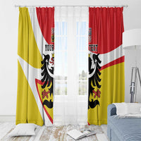 Personalized Coat of Arms of Silesia Window Curtain Black Eagle with Silver Crescent LT17 - Wonder Print Shop