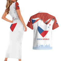 Czech Republic Independence day Couples Matching Short Sleeve Bodycon Dress and Hawaiian Shirt Den Vzniku Samostatneho Ceskoslovenskeho Statu