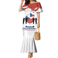 Czech Republic Independence day Family Matching Mermaid Dress and Hawaiian Shirt Den Vzniku Samostatneho Ceskoslovenskeho Statu