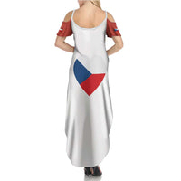 Czech Republic Independence day Family Matching Summer Maxi Dress and Hawaiian Shirt Den Vzniku Samostatneho Ceskoslovenskeho Statu