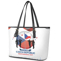 Czech Republic Independence day Leather Tote Bag Den Vzniku Samostatneho Ceskoslovenskeho Statu