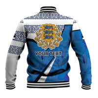 Estonia Coat of arms Personalized Baseball Jacket Eesti riigivapp