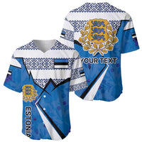 Estonia Coat of arms Personalized Baseball Jersey Eesti riigivapp