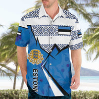 Estonia Coat of arms Personalized Hawaiian Shirt Eesti riigivapp