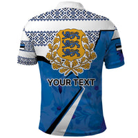 Estonia Coat of arms Personalized Polo Shirt Eesti riigivapp