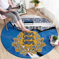 Estonia Coat of arms Personalized Round Carpet Eesti riigivapp