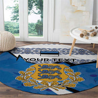 Estonia Coat of arms Personalized Round Carpet Eesti riigivapp