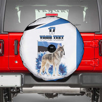 Estonia Grey Wolf and Cornflower Spare Tire Cover Estonia Flag