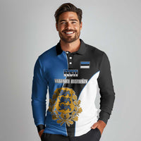 Estonia Independence day Long Sleeve Polo Shirt Eesti Vabariigi Aastapaev